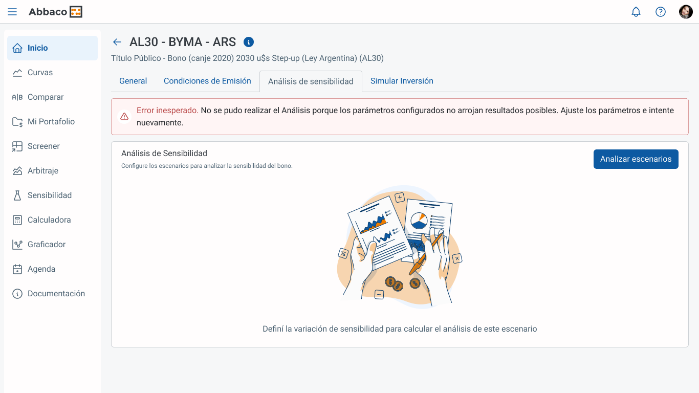 Abbaco Sensitivity Analysis