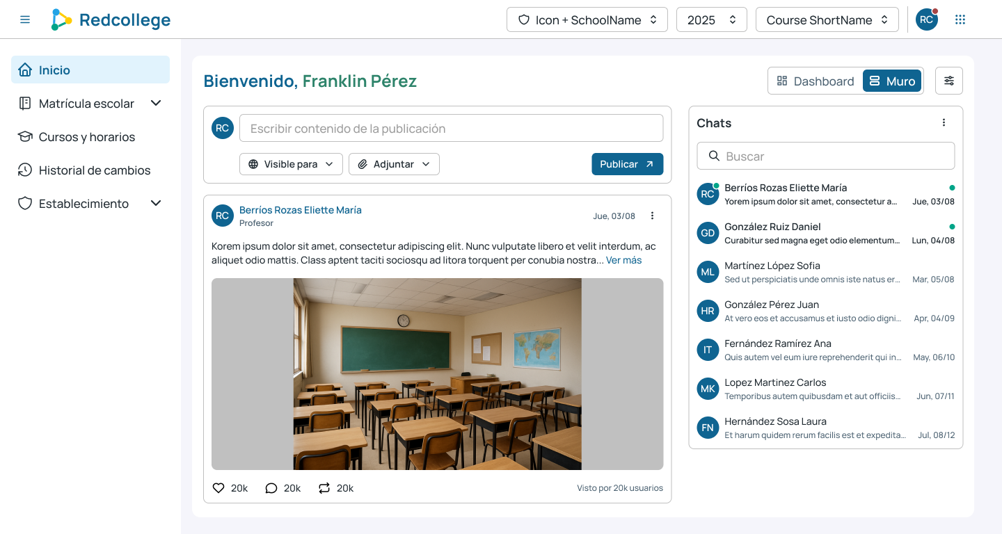 Redcollege Dashboard and Chat